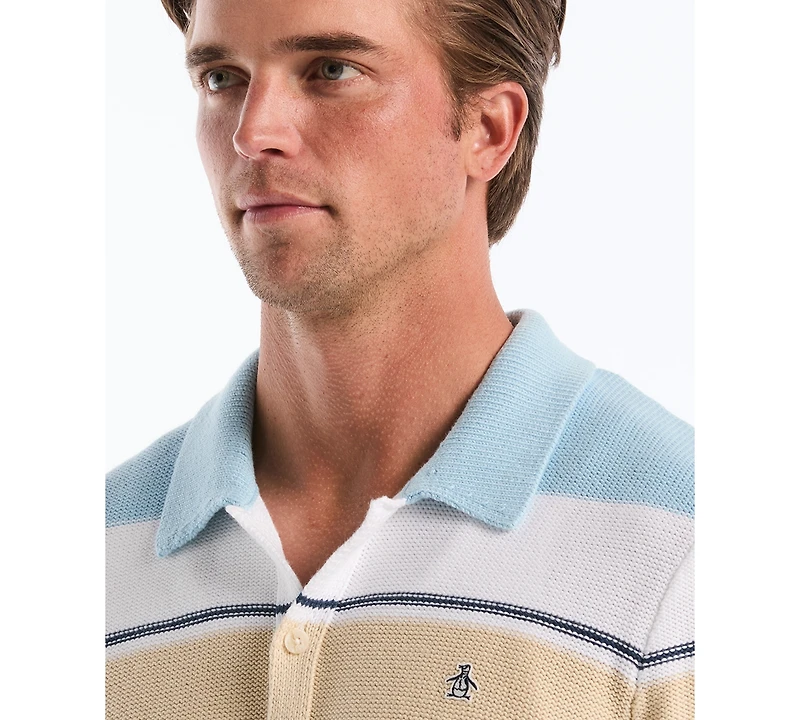 Original Penguin Men's Cotton Color-Block Stripe Shirt