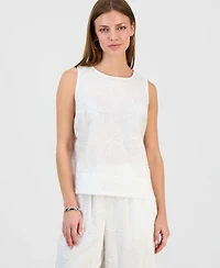 I.n.c. International Concepts Petite Jacquard Sleeveless Blouse, Macy's Exclusive