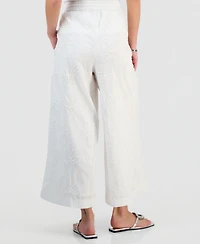 I.n.c. International Concepts Petite Jacquard High-Rise Wide-Leg Pants, Macy's Exclusive