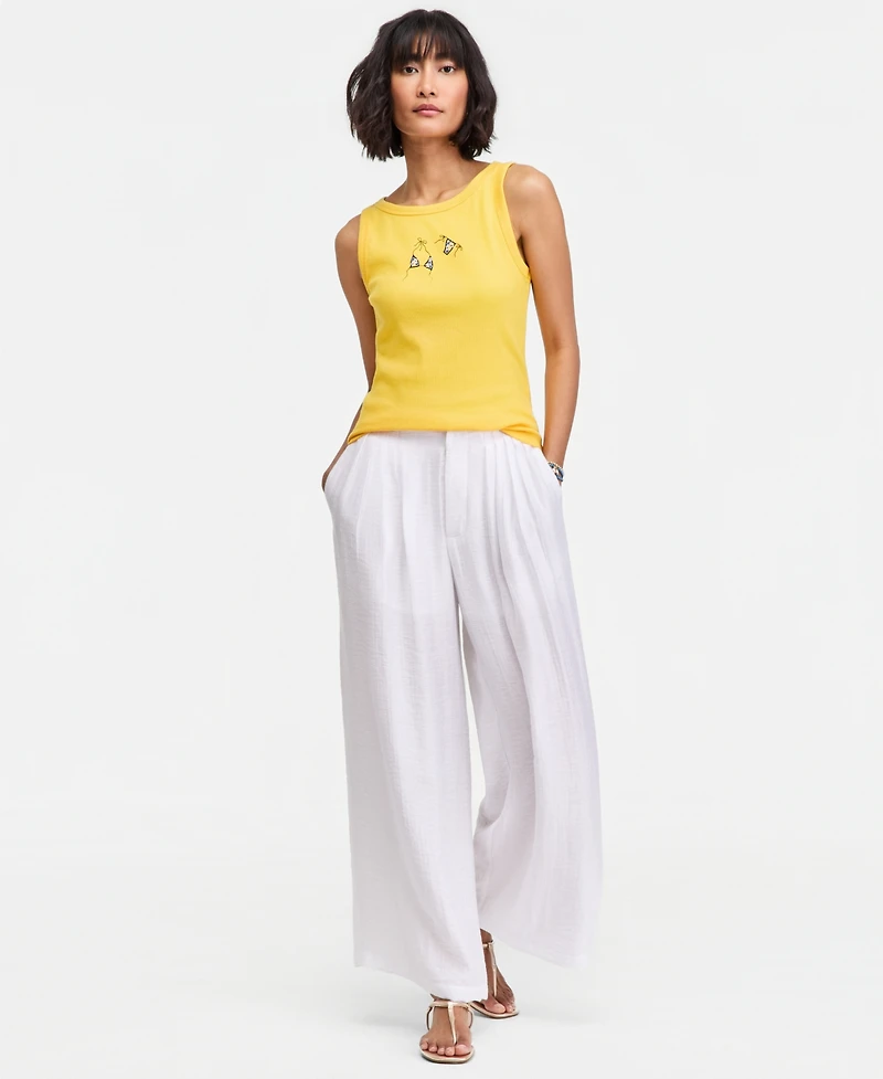 On 34th Women's Embroidered Boatneck Tank Top, Macy's Exclusive