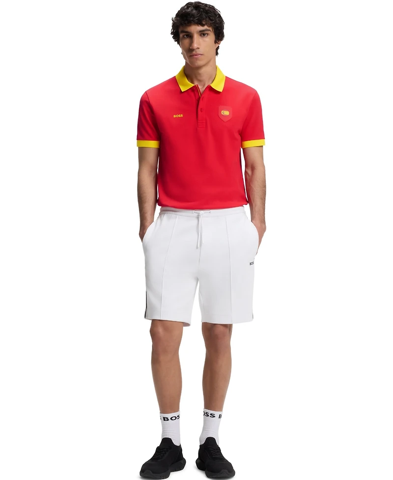 Boss by Hugo Men's Paddy Spain Country Flag Trim Polo Shirt
