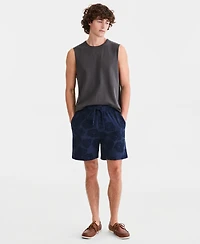 Sun + Stone Men's Textured Floral Pull-On Shorts, Macy's Exclusive