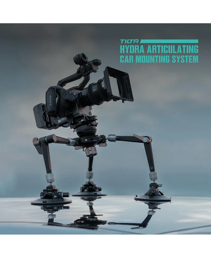 Tilta Hydra Articulating Car Mounting System with 3x 4.5" Electronic Suction Cup