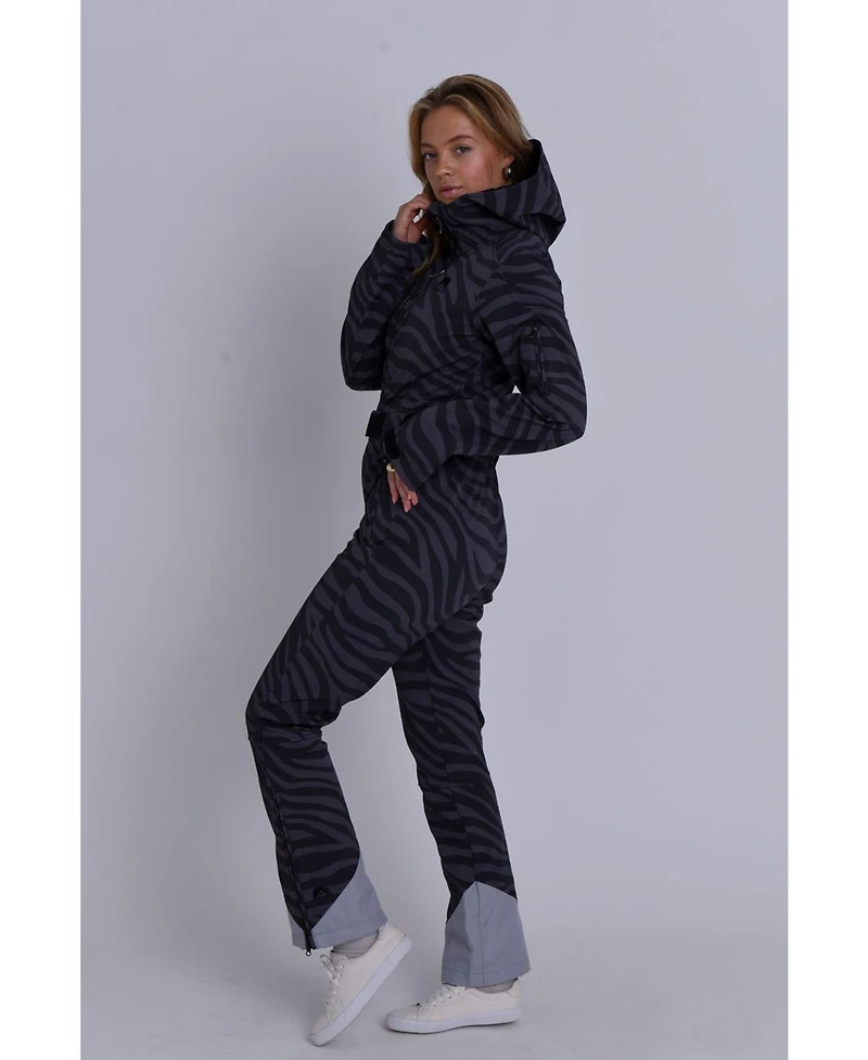 Oosc Women's Chic Ski Suit - Black Tiger