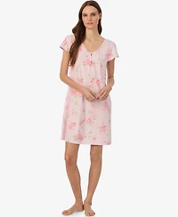 Lauren Ralph Women's Flutter-Sleeve V-Neck Gown