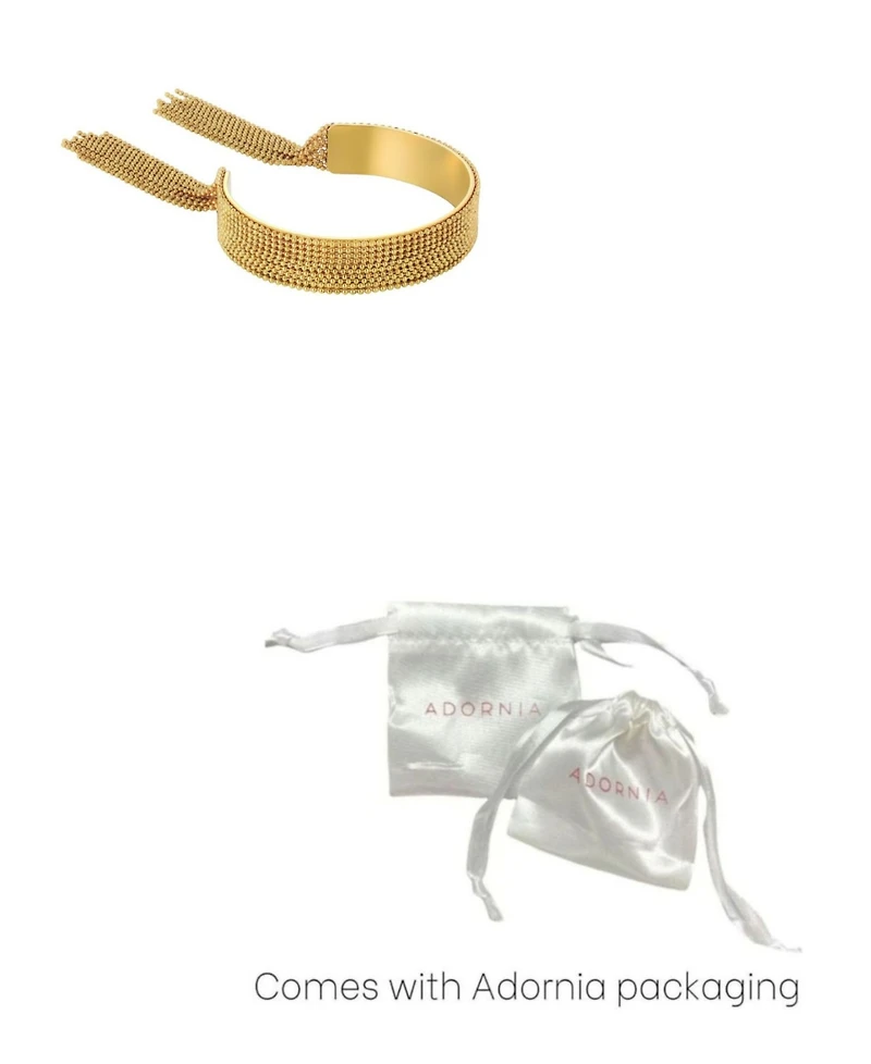 Adornia Tarnish Resistant Gold Fringe Cuff Bracelet