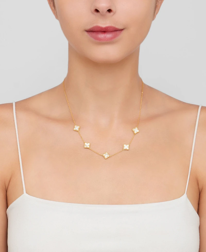 Adornia Gold 2-Piece Flower Necklace and Earrings Set