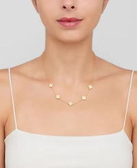 Adornia Gold 2-Piece Flower Necklace and Earrings Set