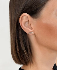 Adornia Cubic Zirconia Silver 3-Piece Bar Tennis Set