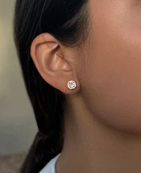 Adornia Crystal Rose Gold 2-Piece Halo Earring Set