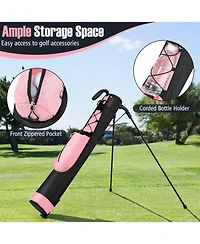 Gymax Lightweight Golf Stand Bag Par 3 and Executive Courses Carry Shoulder Strap