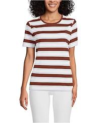 Lands' End Women's Relaxed Supima Cotton Crew Neck T-Shirt