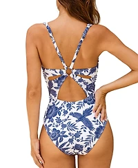 Cupshe Women's Classic One-Piece Swimsuit with Back O-Ring Detail