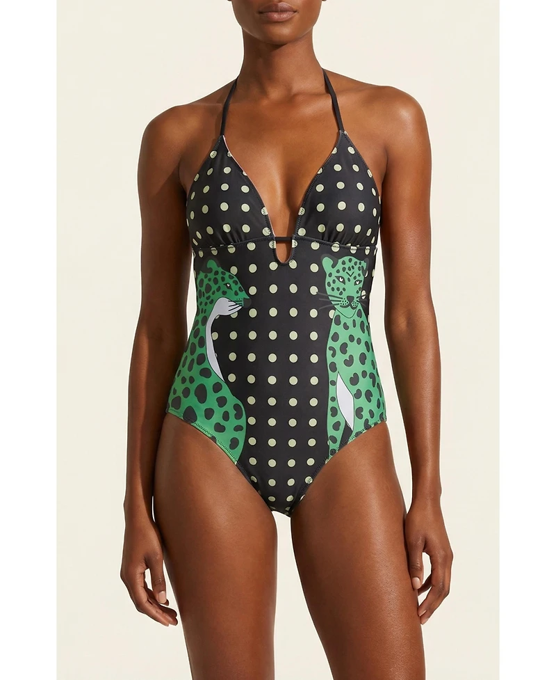 Jessie Zhao New York Women's Wild Garden Reversible One Piece Swimsuit