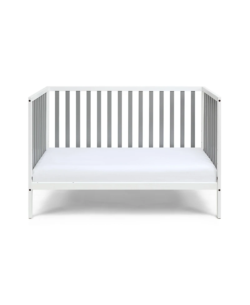 Jujabu 3 in 1 Convertible Solid Wood Island Crib Two Tone Modern Classic