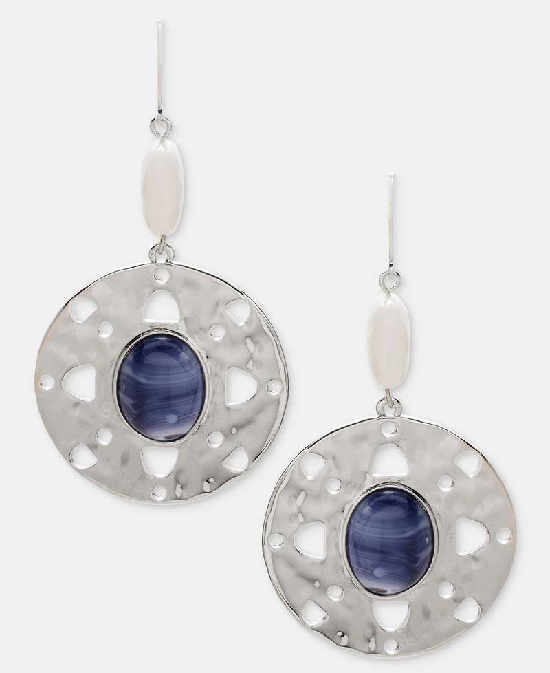 Style & Co Silver-Tone Stone Drop Earrings, Macy's Exclusive
