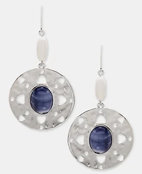 Style & Co Silver-Tone Stone Drop Earrings, Macy's Exclusive