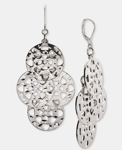 Style & Co Gold-Tone Circle Drop Earrings, Macy's Exclusive