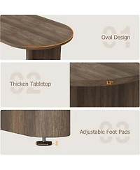 gaomon Oval Dining Table for 6-8 People, Long Large Kitchen Table with Thick Sturdy Wooden Base, Farmhouse Dining Room Table for for Kitchen