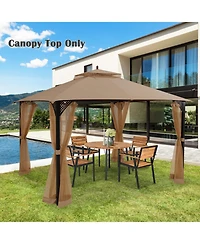 Sugift 10 x 12 ft Gazebo Replacement Canopy Top with Vent and Drainage