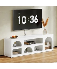 Tribesigns 63" Tv Stand for 60/65/70-Inch Tv, Modern Entertainment Center with 6 Open Storage Shelves