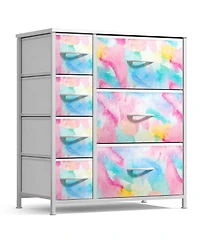 Sorbus 7 Drawers Dresser With Steel Frame, Wood Top, Handles - Storage For Bedroom, Home, Etc