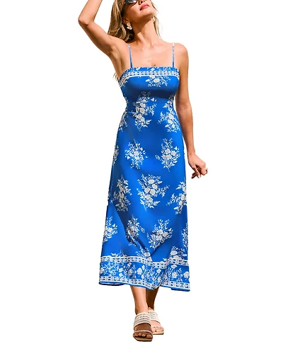 Cupshe Women's Too Hot to Care Floral Maxi Beach Dress