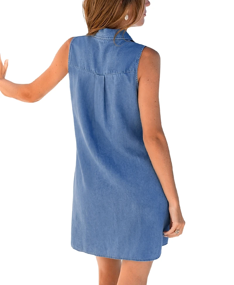 Cupshe Women's Original Piece Blue Mini Beach Dress