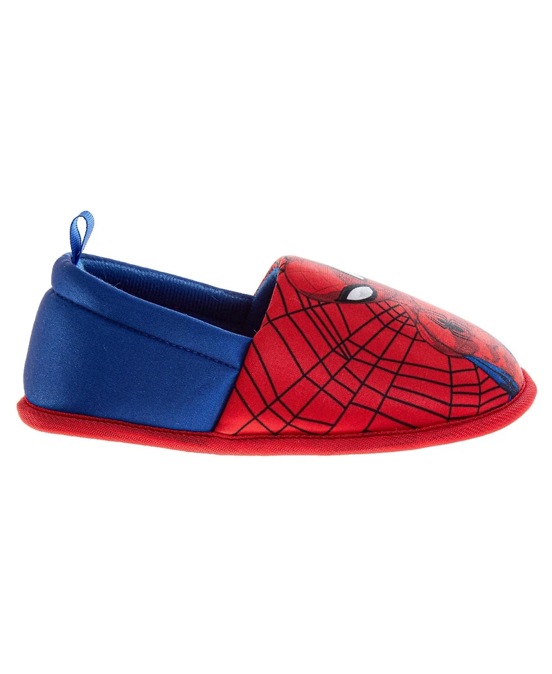 Spider-Man Toddler Marvel Spiderman Kids' Slippers Cozy, Plush, and Fun House Footwear
