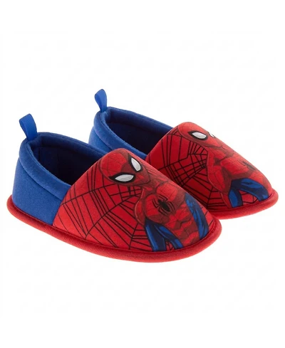 Spider-Man Toddler Marvel Spiderman Kids' Slippers Cozy, Plush, and Fun House Footwear