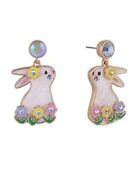Hallmark Easter Bunny and Flower Earrings