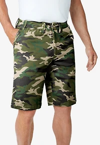 KingSize Big & Tall 10" Flex Full-Elastic Waist Chino Shorts