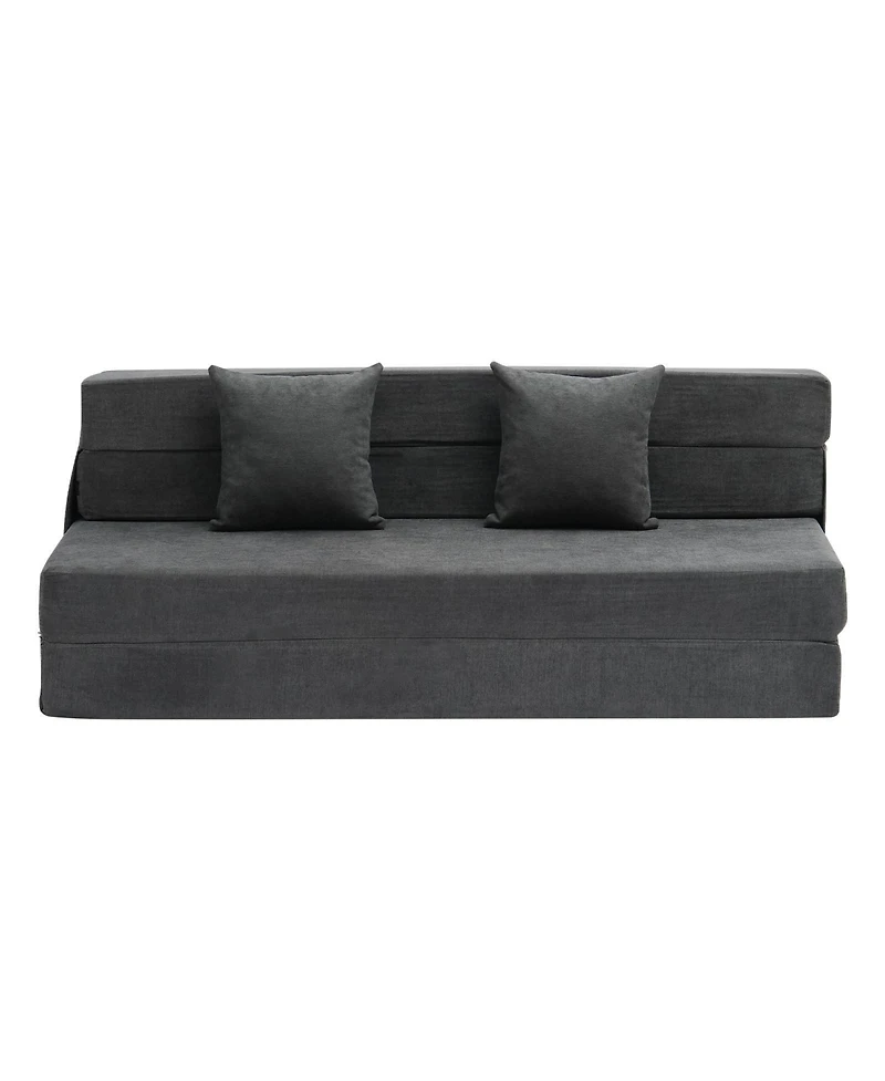 Sugift Folding Sofa Bed, 3-in-1 with Memory Foam Mattress, Convertible Sleeper Chair