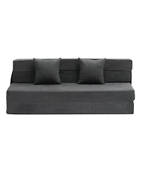 Sugift Folding Sofa Bed, 3-in-1 with Memory Foam Mattress, Convertible Sleeper Chair