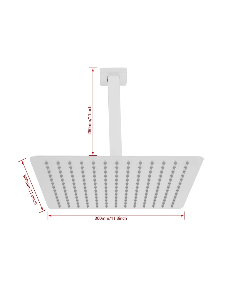 Busdays Large Rain Shower Head 304 Stainless Steel Rainfall Bathroom Showerhead Perfect Replacement Shower Head