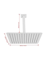 Busdays Large Rain Shower Head 304 Stainless Steel Rainfall Bathroom Showerhead Perfect Replacement Shower Head