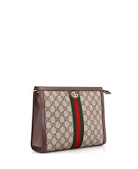 Pre-Owned Gucci Medium Ophidia Pouch Gg Coated Canvas