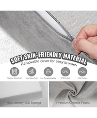 Sugift 4Pcs Modular Kids Play Couch Toddler Sofa Bed for Playroom