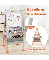 Slickblue 3 in 1 Easel for Kids with Chalkboard Whiteboard