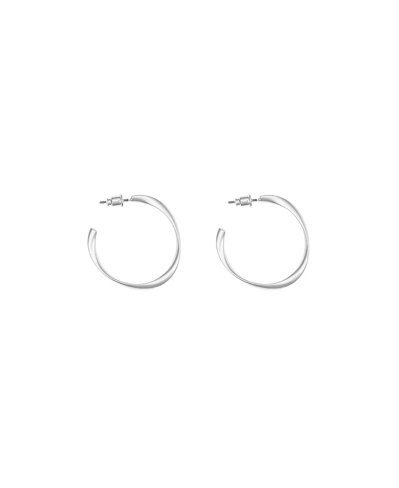 Bearfruit Jewelry Leslie Small Sculpted Oval Hoop Earrings Dainty Trendy
