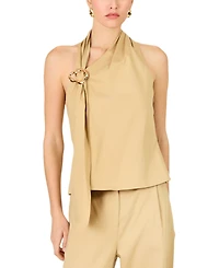 Line & Dot Women's Halter Neck Sleeveless Top