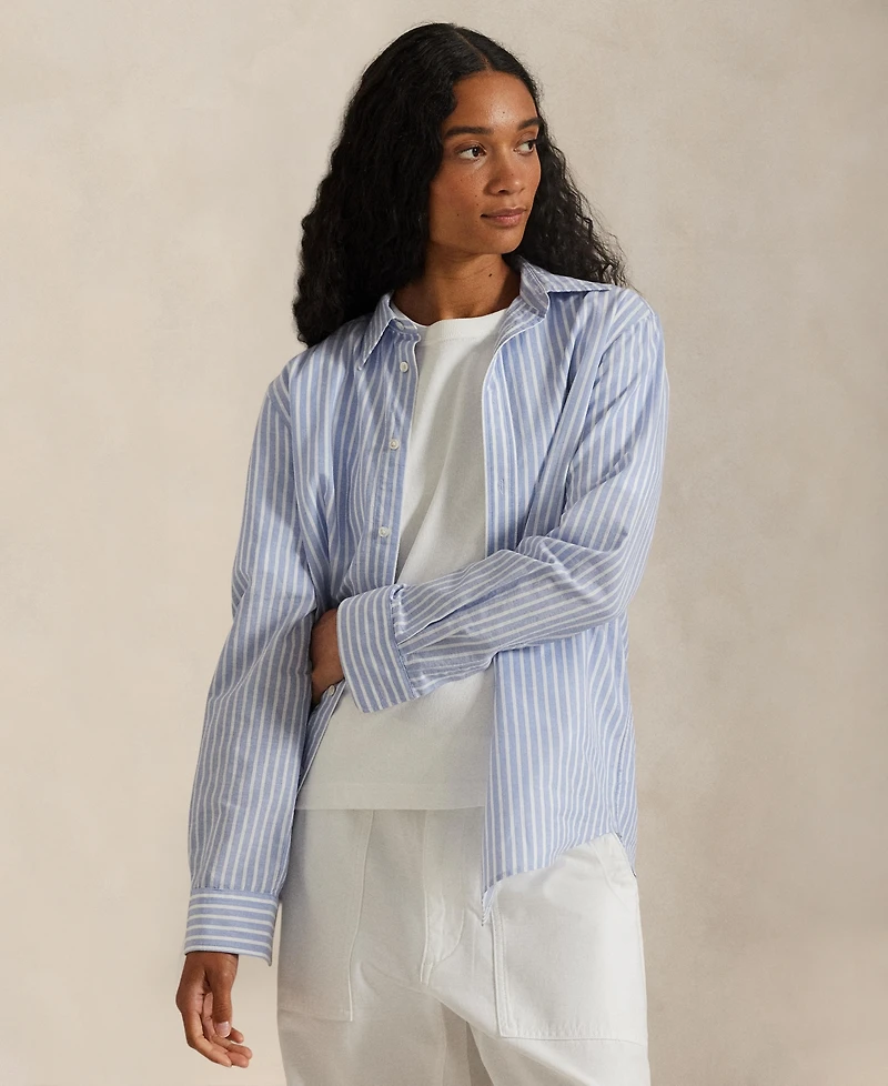 Polo Ralph Lauren Women's Striped Long-Sleeve Button-Front Shirt