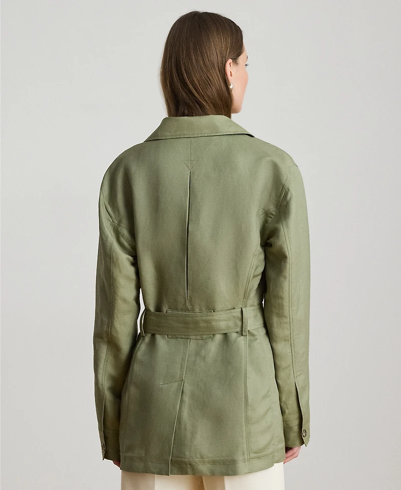 Lauren Ralph Petite Spread Collar Twill Field Jacket