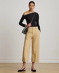 Lauren Ralph Petite Cropped Wide-Leg Pants