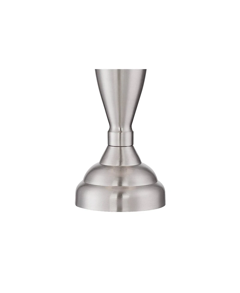 Regency Hill Carlton Blair High Traditional Table Lamps Set of 2 WiFi Smart Socket Brushed Nickel Finish Metal