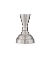 Regency Hill Carlton Blair High Traditional Table Lamps Set of 2 WiFi Smart Socket Brushed Nickel Finish Metal