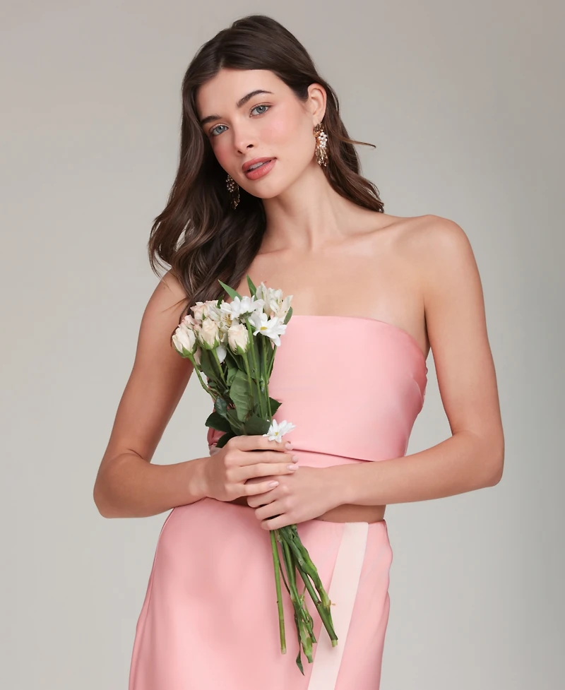 Avec Les Filles Women's Square Neck Scarf Top