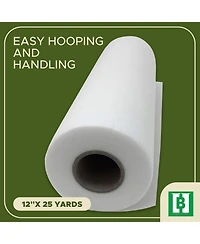 Gnuadz Water Soluble Embroidery Stabilizer Roll Washaway Backing Machine Hand 12" x 25 1.5 Oz