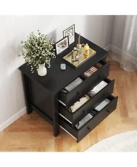 Slickblue 3 Drawer Bedside Dresser Chest for Bedroom Storage