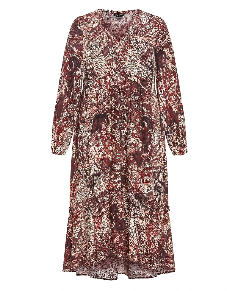 City Chic Women's Gaia Print Dress